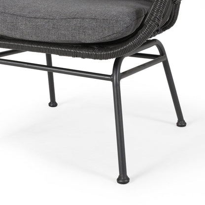 Ensemble de salon de jardin Acuna 3 pièces en osier avec coussins par Christopher Knight Home