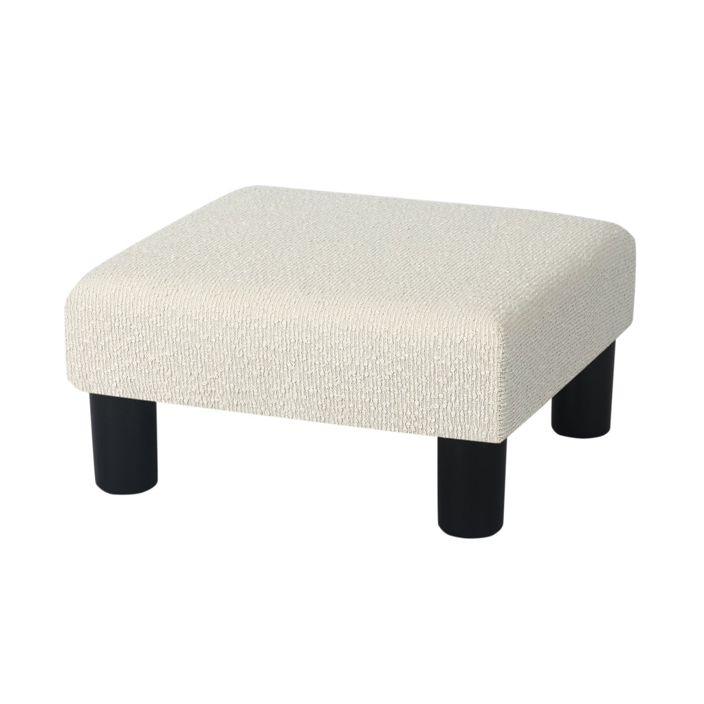 Adeco Ottoman Upholstered Fabric Footrest Pet Steps Dog Stair Stool
