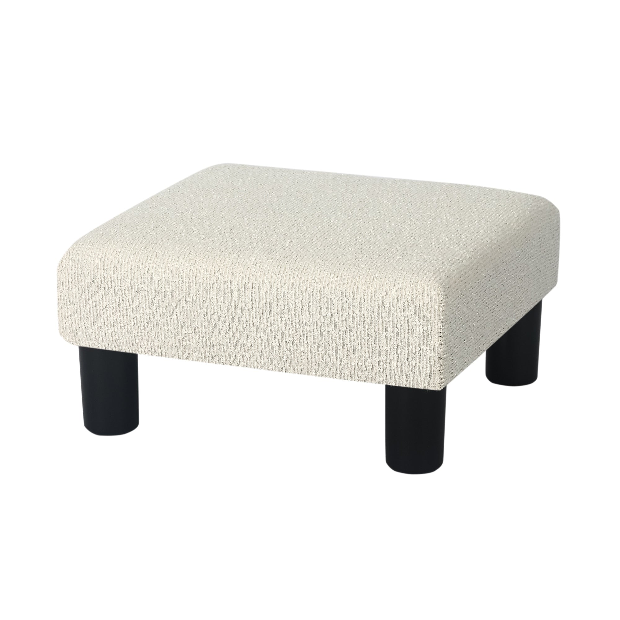 Adeco Ottoman Upholstered Fabric Footrest Pet Steps Dog Stair Stool