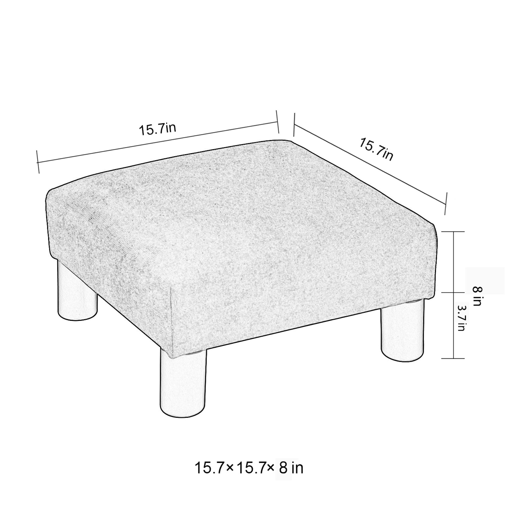 Tabouret d'escalier pour chien Adeco Ottoman rembourré en tissu
