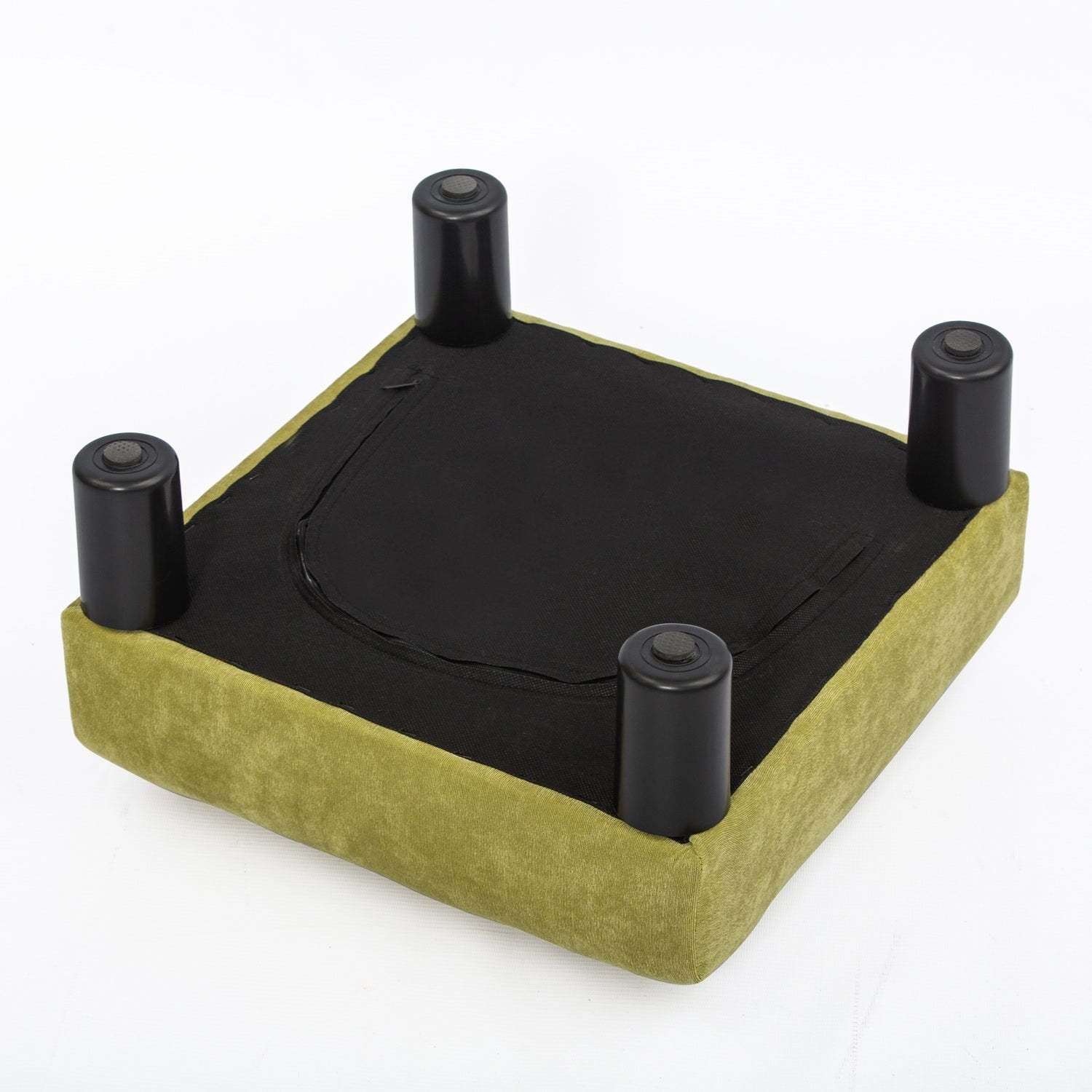 Adeco Ottoman Upholstered Fabric Footrest Pet Steps Dog Stair Stool