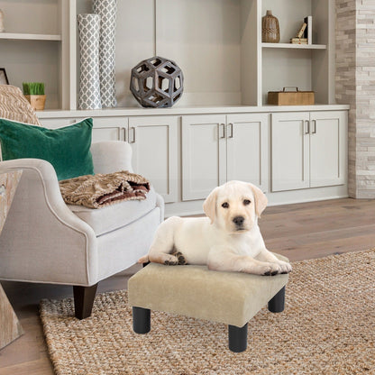 Tabouret d'escalier pour chien Adeco Ottoman rembourré en tissu