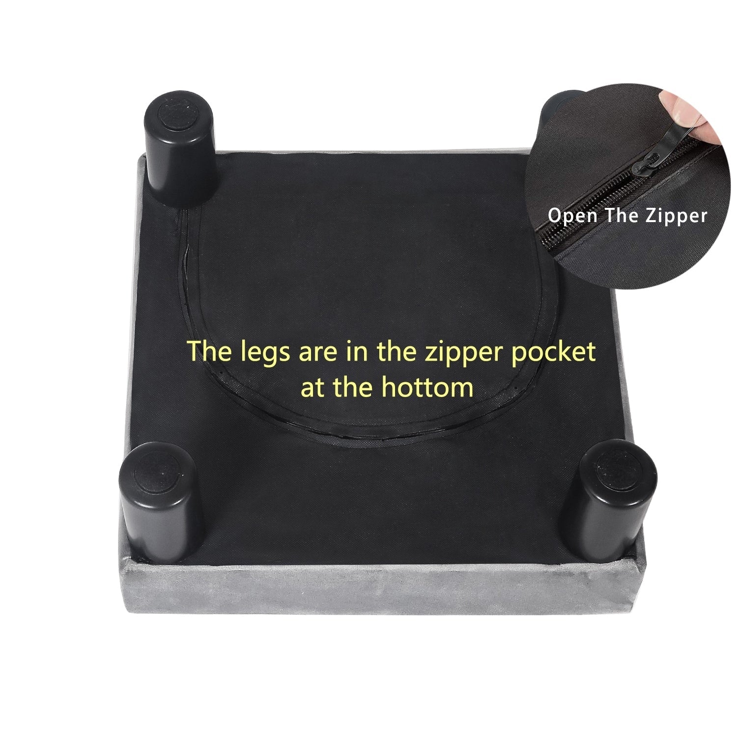 Adeco Ottoman Upholstered Fabric Footrest Pet Steps Dog Stair Stool