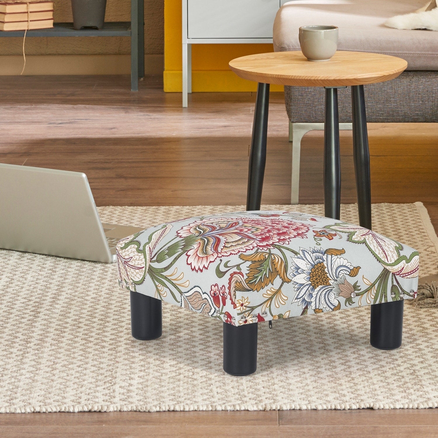 Tabouret d'escalier pour chien Adeco Ottoman rembourré en tissu