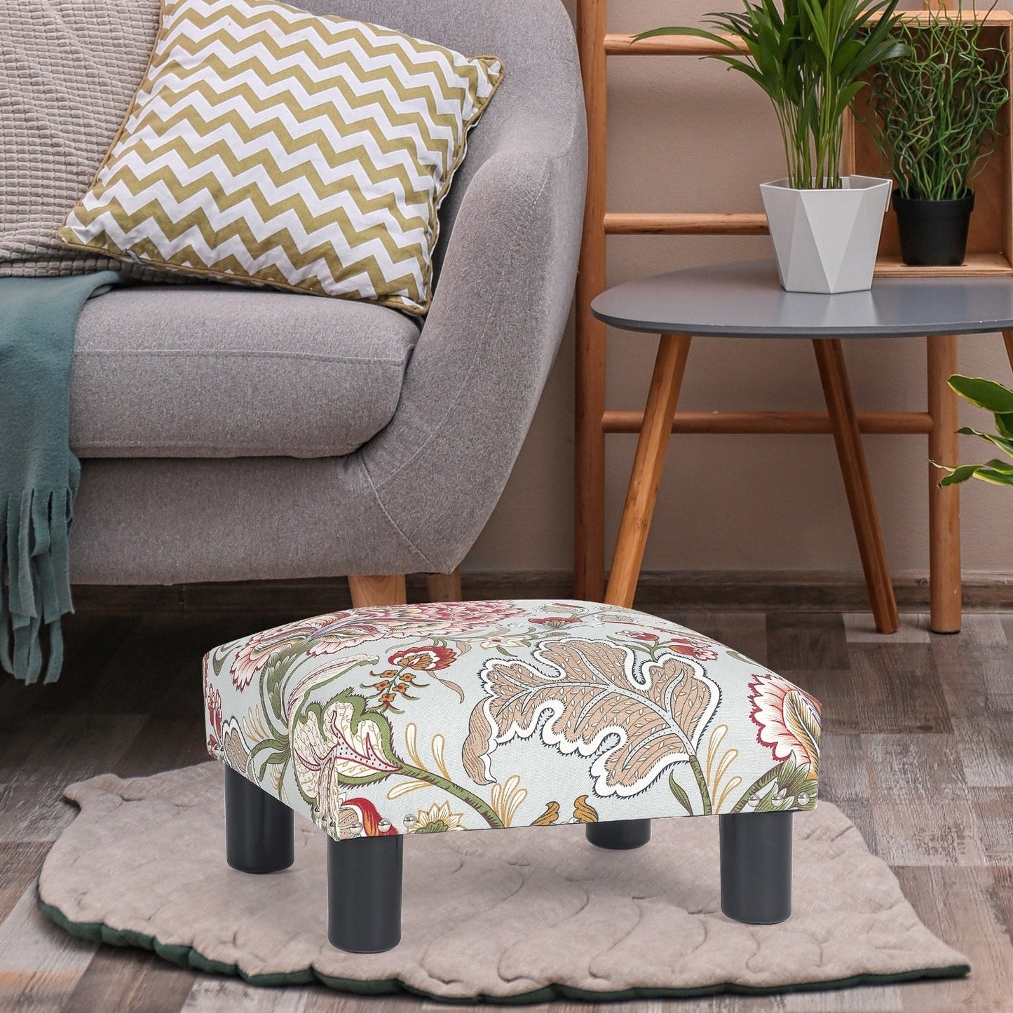 Tabouret d'escalier pour chien Adeco Ottoman rembourré en tissu