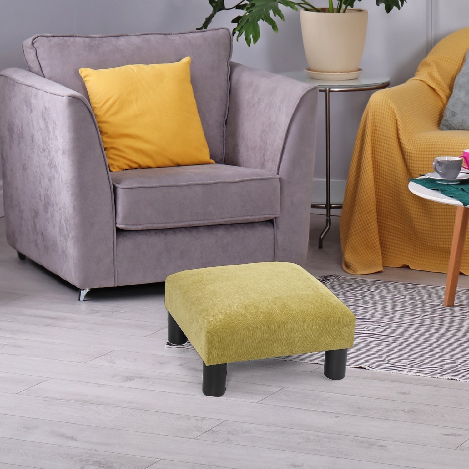 Tabouret d'escalier pour chien Adeco Ottoman rembourré en tissu