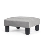 Adeco Ottoman Upholstered Fabric Footrest Pet Steps Dog Stair Stool