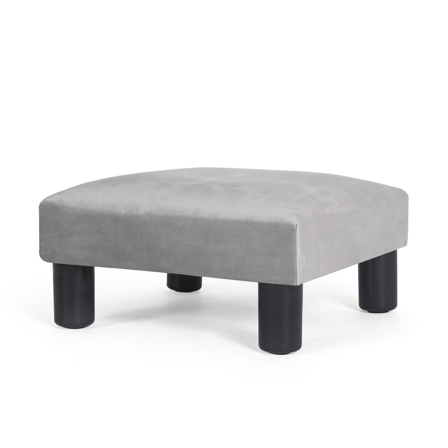 Adeco Ottoman Upholstered Fabric Footrest Pet Steps Dog Stair Stool