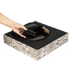 Adeco Ottoman Upholstered Fabric Footrest Pet Steps Dog Stair Stool