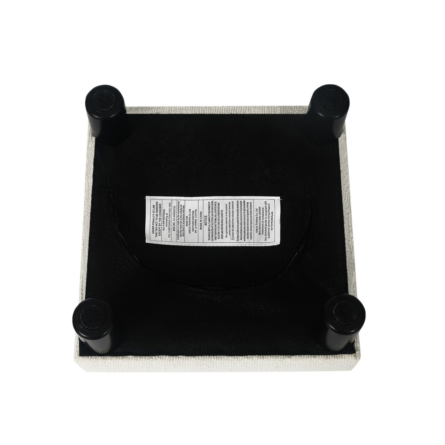 Tabouret d'escalier pour chien Adeco Ottoman rembourré en tissu
