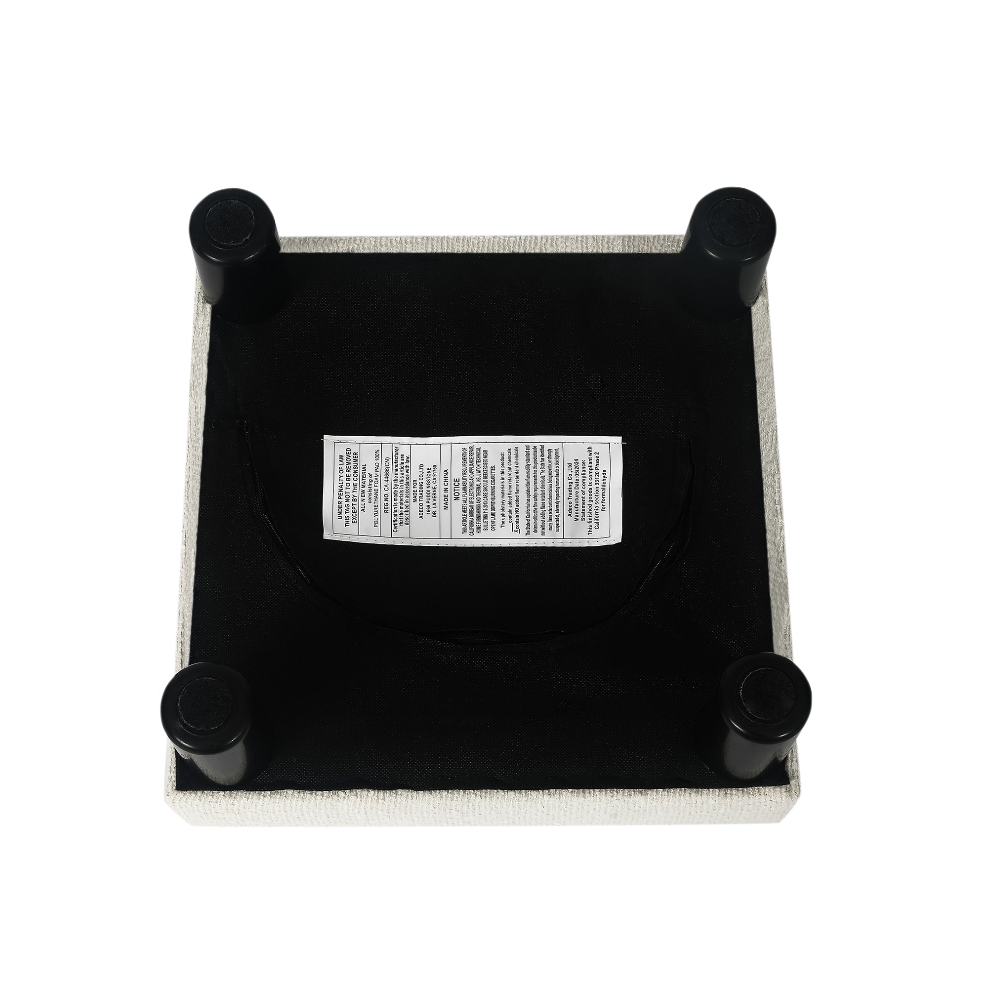 Tabouret d'escalier pour chien Adeco Ottoman rembourré en tissu