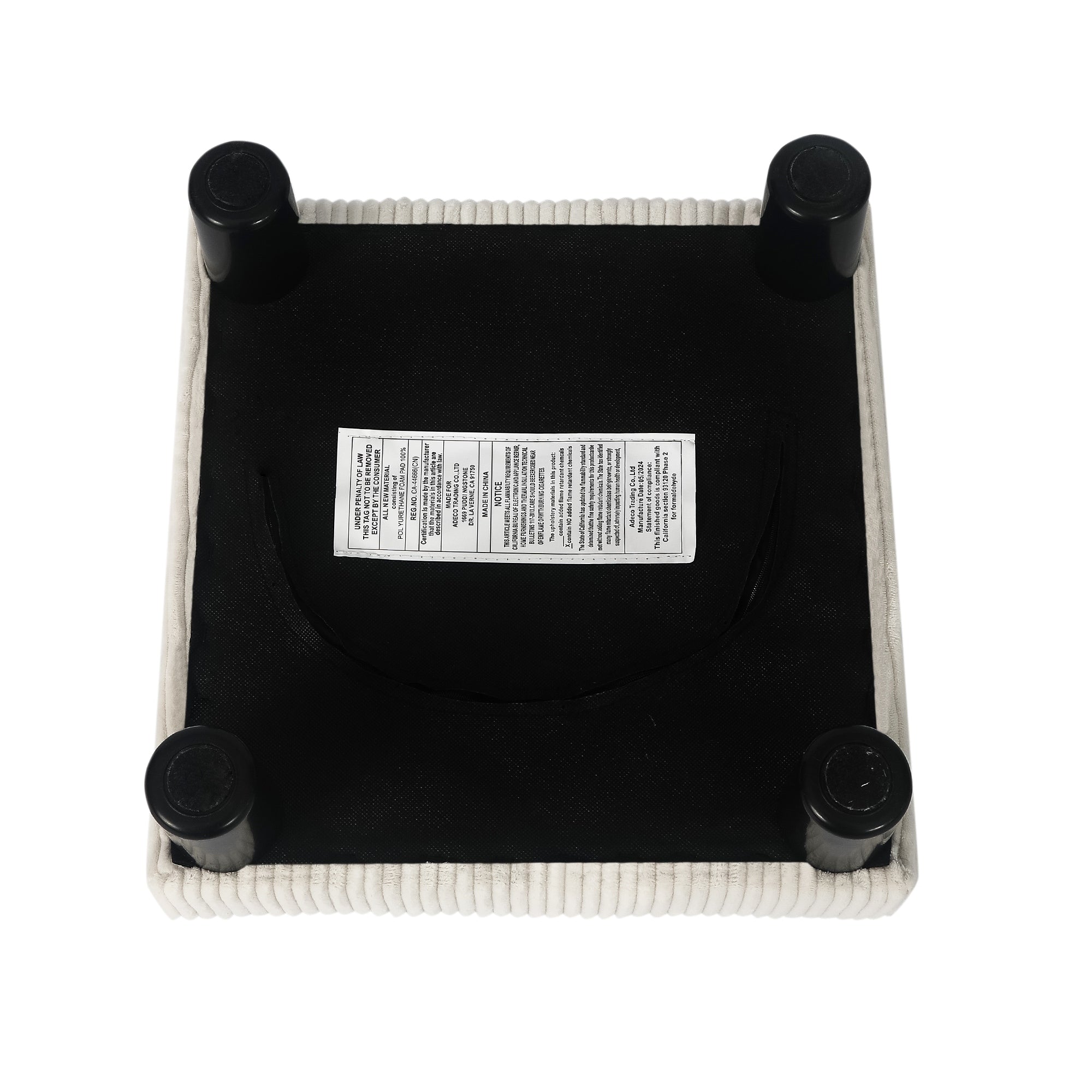 Tabouret d'escalier pour chien Adeco Ottoman rembourré en tissu