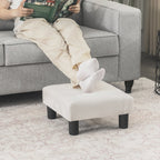 Adeco Ottoman Upholstered Fabric Footrest Pet Steps Dog Stair Stool