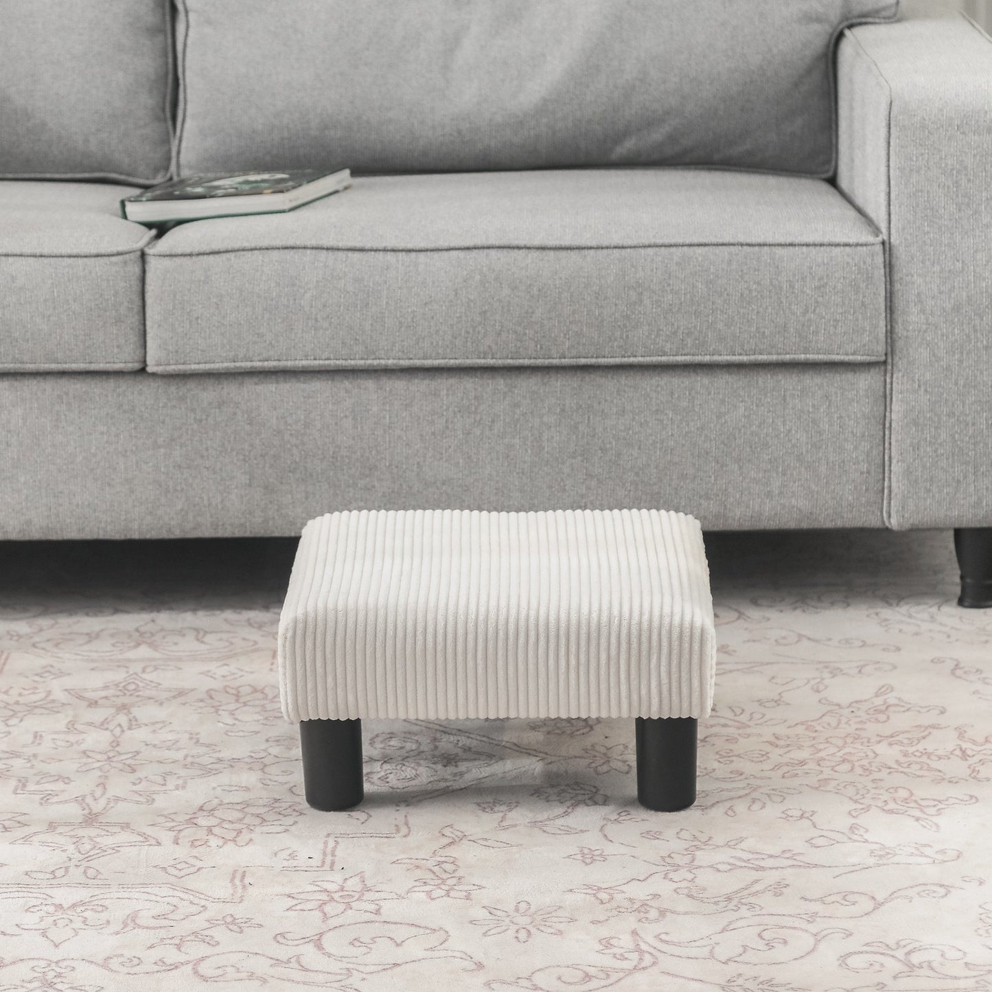 Tabouret d'escalier pour chien Adeco Ottoman rembourré en tissu