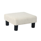 Adeco Ottoman Upholstered Fabric Footrest Pet Steps Dog Stair Stool