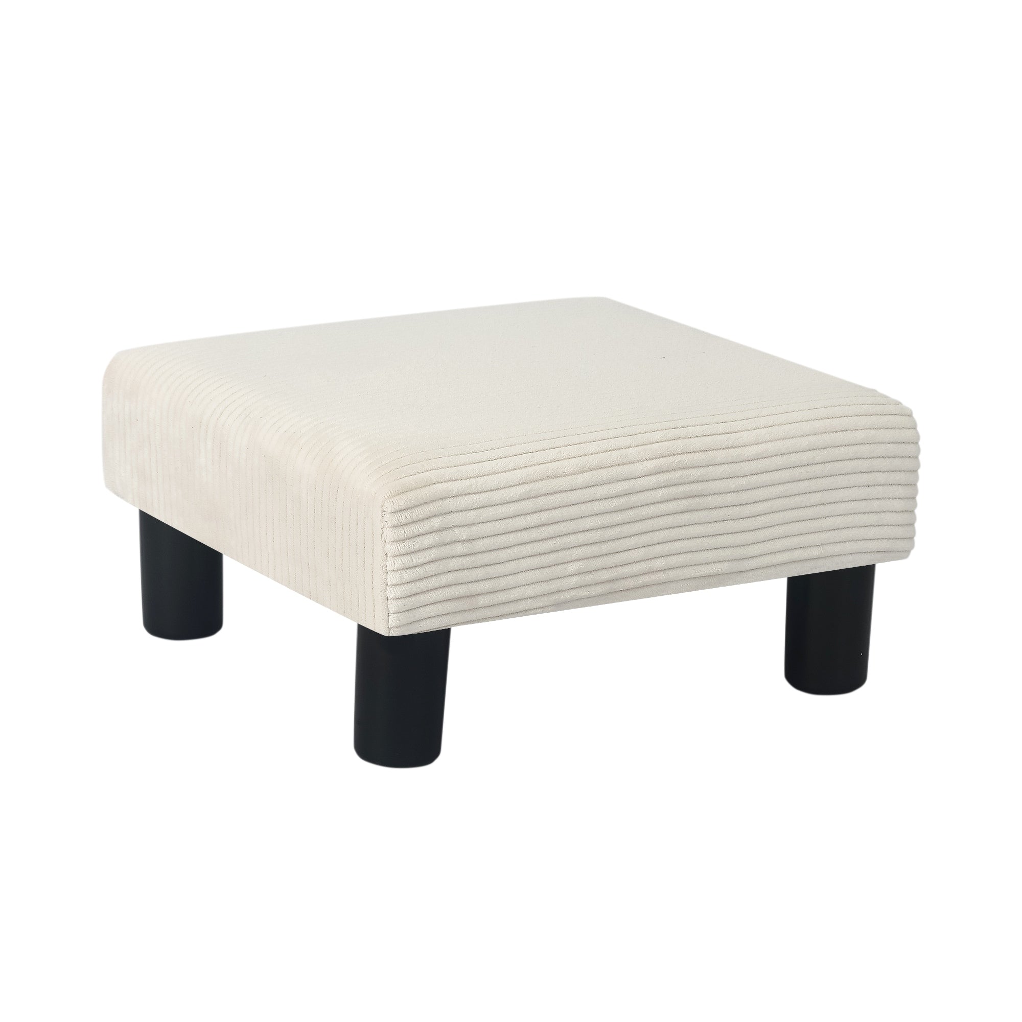 Adeco Ottoman Upholstered Fabric Footrest Pet Steps Dog Stair Stool