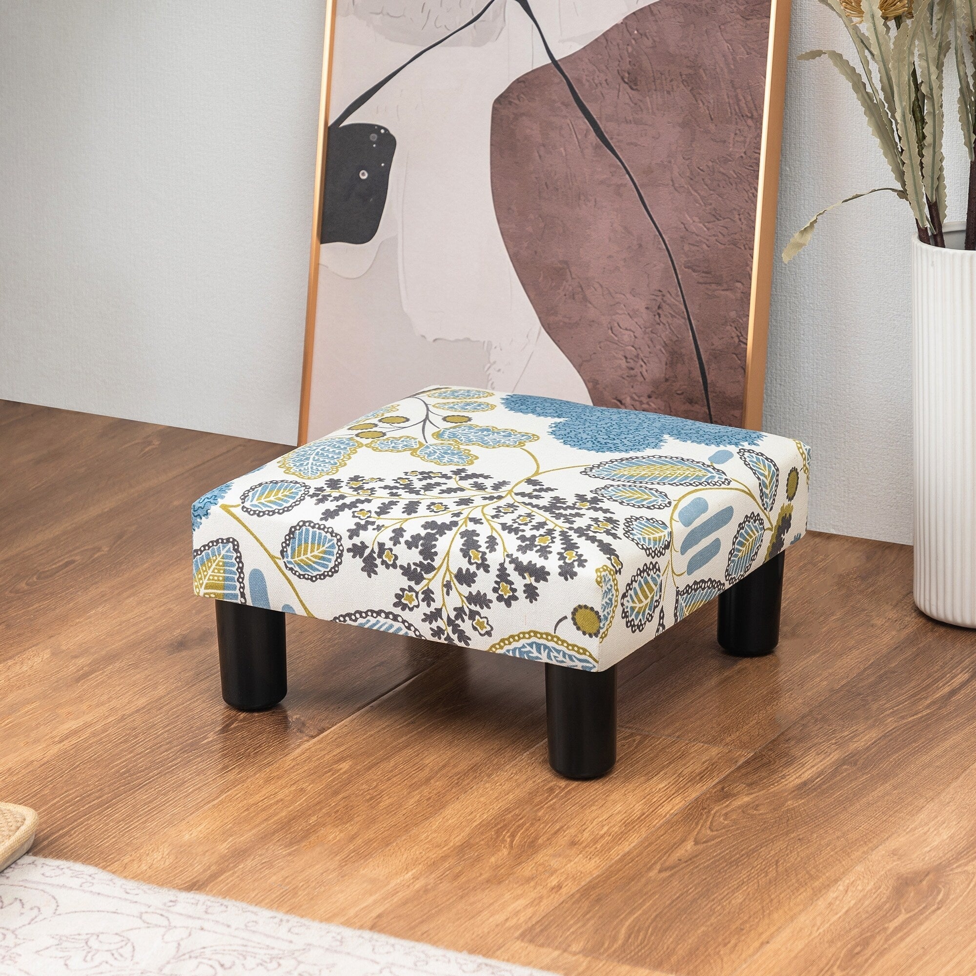 Tabouret d'escalier pour chien Adeco Ottoman rembourré en tissu