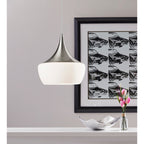 Lampe suspendue Eliza noire ou acier Adesso