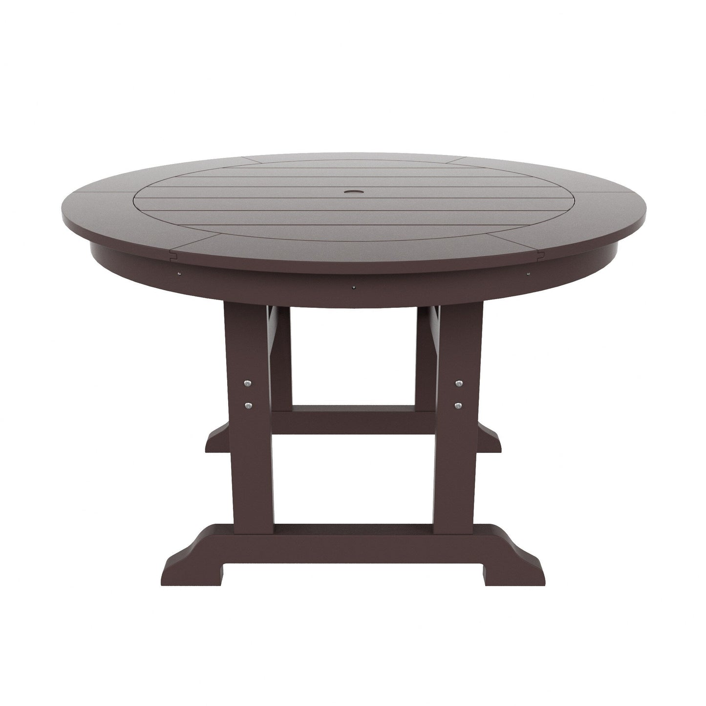 Ensemble de 5 chaises de salle à manger rondes Adirondack Polytrends Laguna en PEHD, toutes saisons, pour terrasse