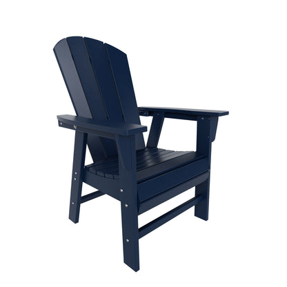 Ensemble de 5 chaises de salle à manger rondes Adirondack Polytrends Laguna en PEHD, toutes saisons, pour terrasse