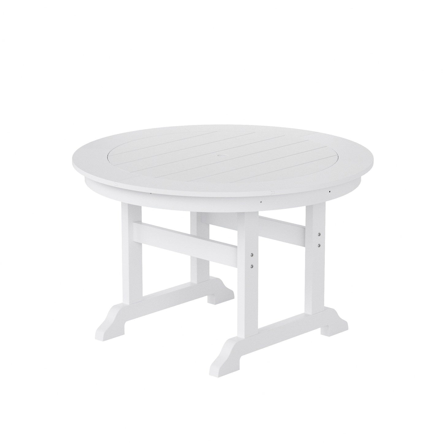 Ensemble de 5 chaises de salle à manger rondes Adirondack Polytrends Laguna en PEHD, toutes saisons, pour terrasse
