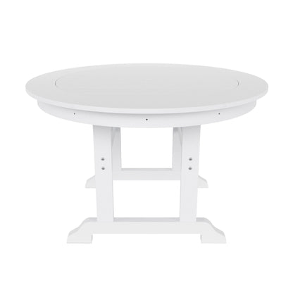 Ensemble de 5 chaises de salle à manger rondes Adirondack Polytrends Laguna en PEHD, toutes saisons, pour terrasse