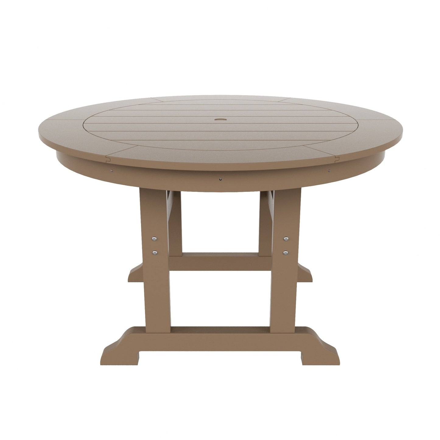 Ensemble de 5 chaises de salle à manger rondes Adirondack Polytrends Laguna en PEHD, toutes saisons, pour terrasse
