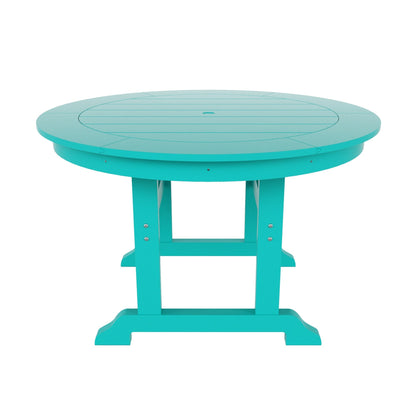 Ensemble de 5 chaises de salle à manger rondes Adirondack Polytrends Laguna en PEHD, toutes saisons, pour terrasse
