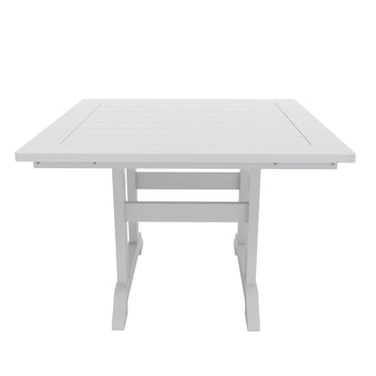 Ensemble de 5 chaises de salle à manger carrées Adirondack Polytrends Laguna en PEHD, toutes saisons