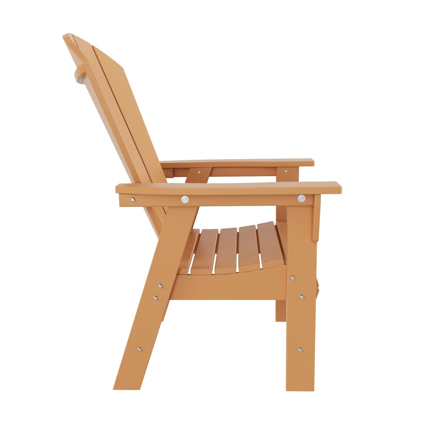 Ensemble de 5 chaises de salle à manger carrées Adirondack Polytrends Laguna en PEHD, toutes saisons