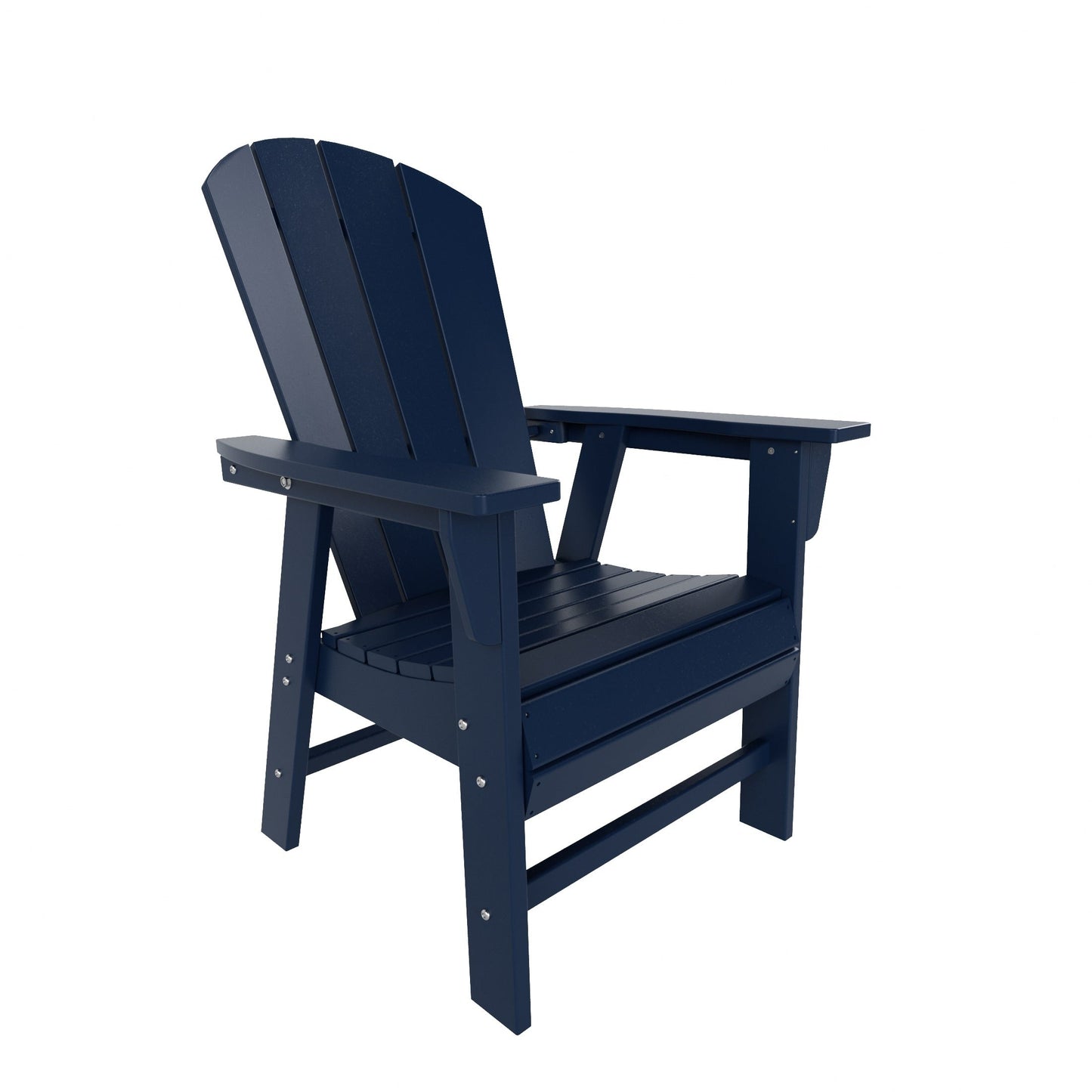 Ensemble de 5 chaises de salle à manger carrées Adirondack Polytrends Laguna en PEHD, toutes saisons