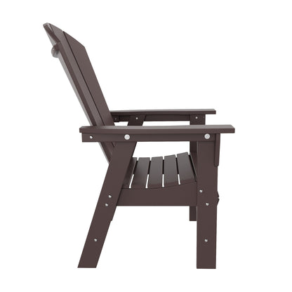 Ensemble de 5 chaises de salle à manger carrées Adirondack Polytrends Laguna en PEHD, toutes saisons
