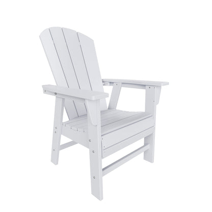 Ensemble de 5 chaises de salle à manger carrées Adirondack Polytrends Laguna en PEHD, toutes saisons