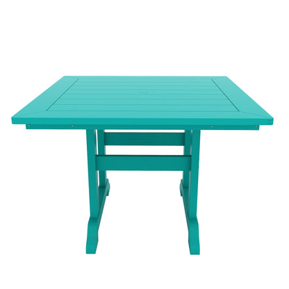 Ensemble de 5 chaises de salle à manger carrées Adirondack Polytrends Laguna en PEHD, toutes saisons