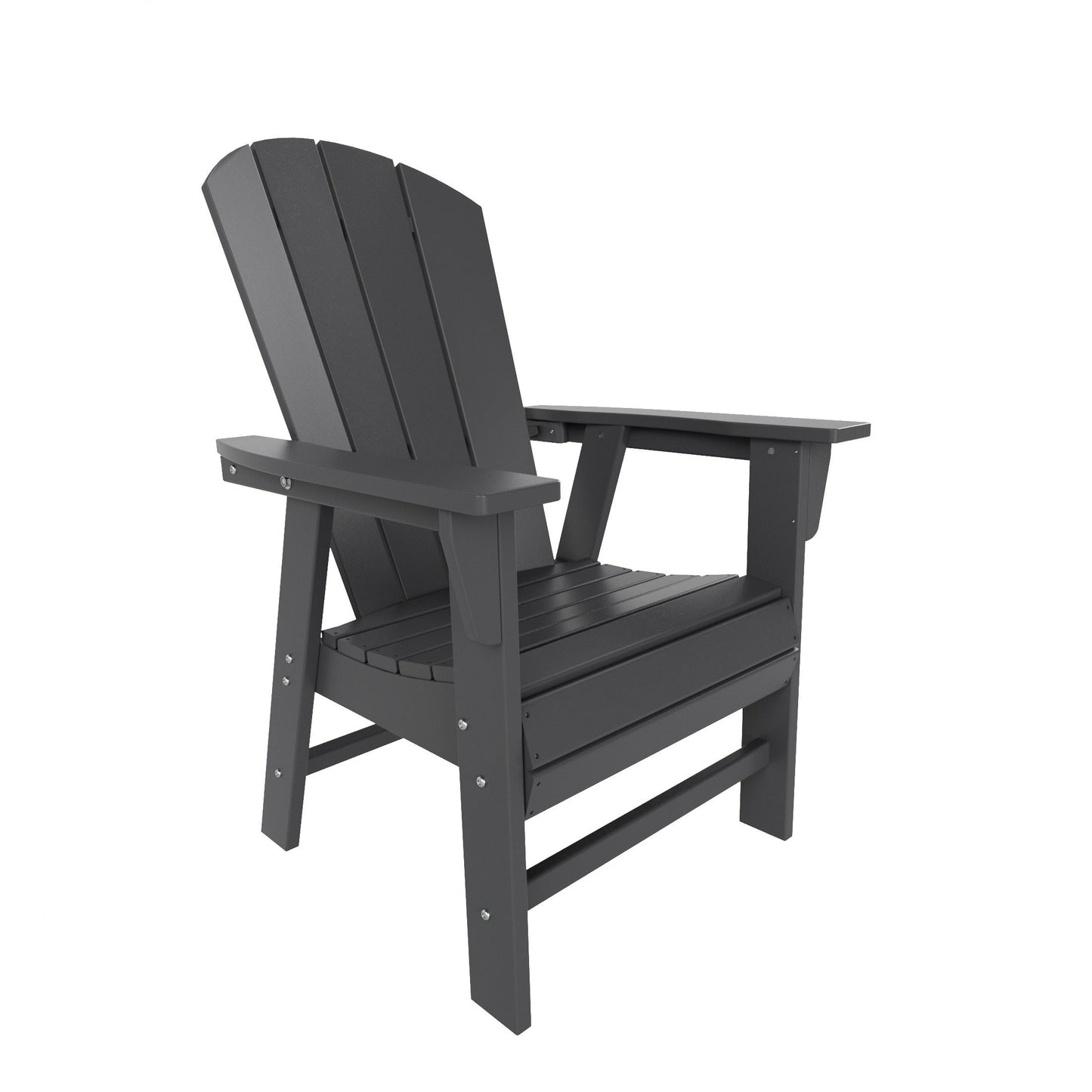 Ensemble de 5 chaises de salle à manger carrées Adirondack Polytrends Laguna en PEHD, toutes saisons