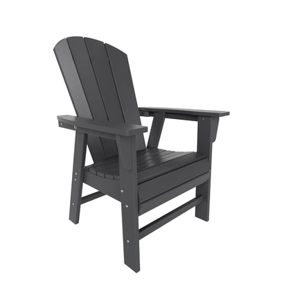 Ensemble de 5 chaises de salle à manger carrées Adirondack Polytrends Laguna en PEHD, toutes saisons
