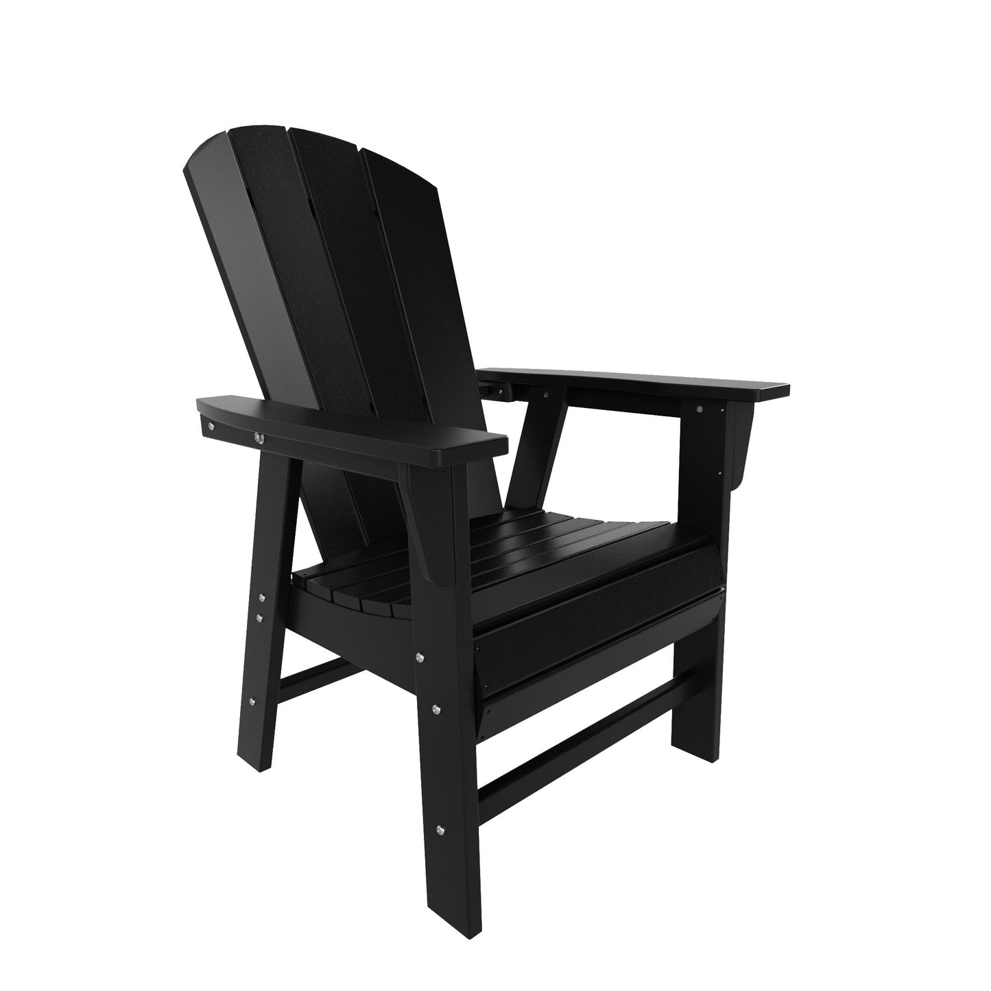 Ensemble de 5 chaises de salle à manger carrées Adirondack Polytrends Laguna en PEHD, toutes saisons
