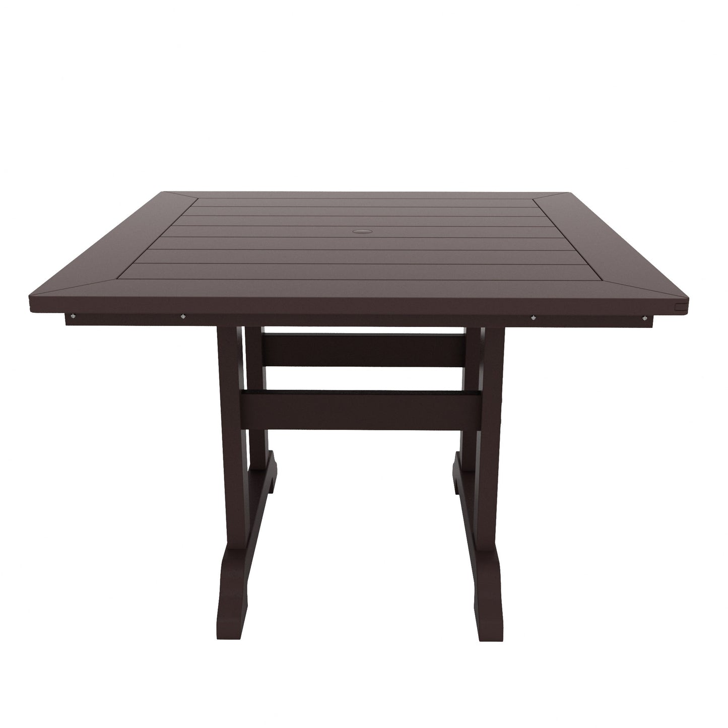 Ensemble de 5 chaises de salle à manger carrées Adirondack Polytrends Laguna en PEHD, toutes saisons