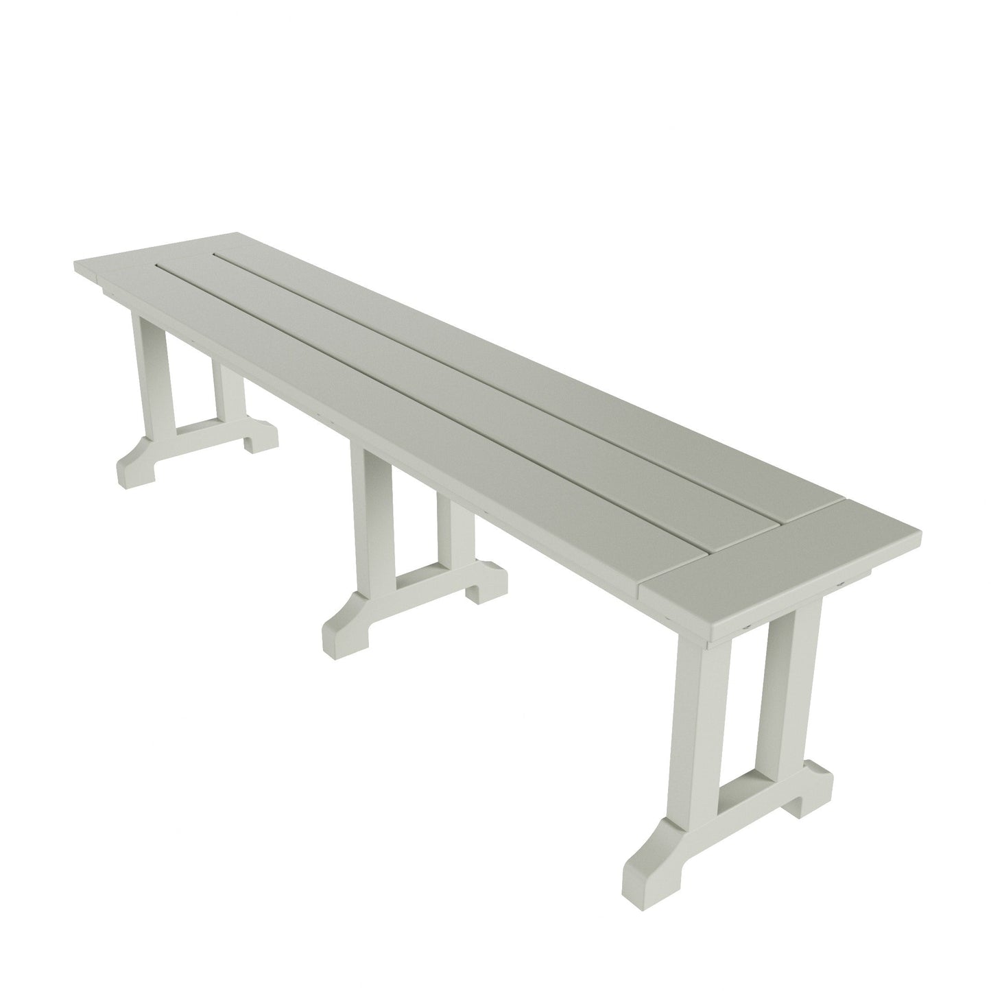 Ensemble de salle à manger d'extérieur Polytrends Laguna en PEHD, toutes saisons, avec table rectangulaire, fauteuils et banc (ensemble de 6 pièces)