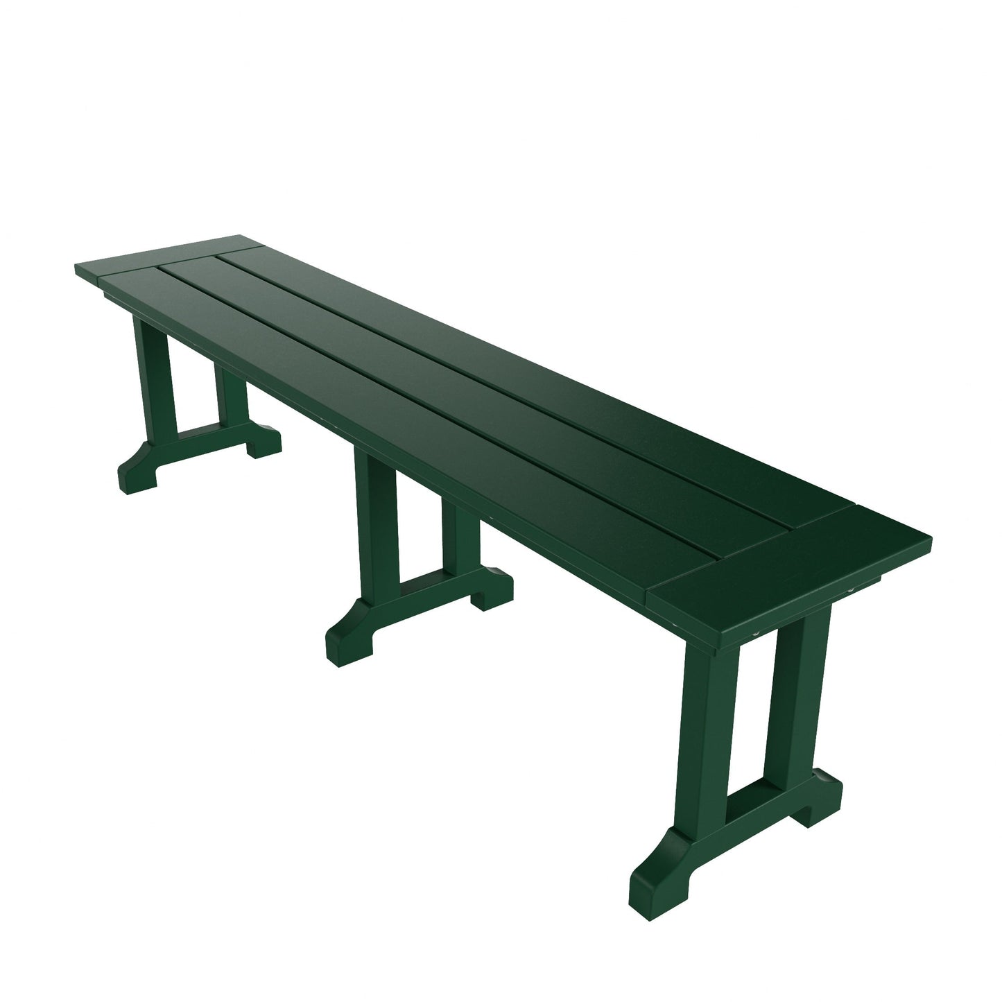 Ensemble de salle à manger d'extérieur Polytrends Laguna en PEHD, toutes saisons, avec table rectangulaire, fauteuils et banc (ensemble de 6 pièces)