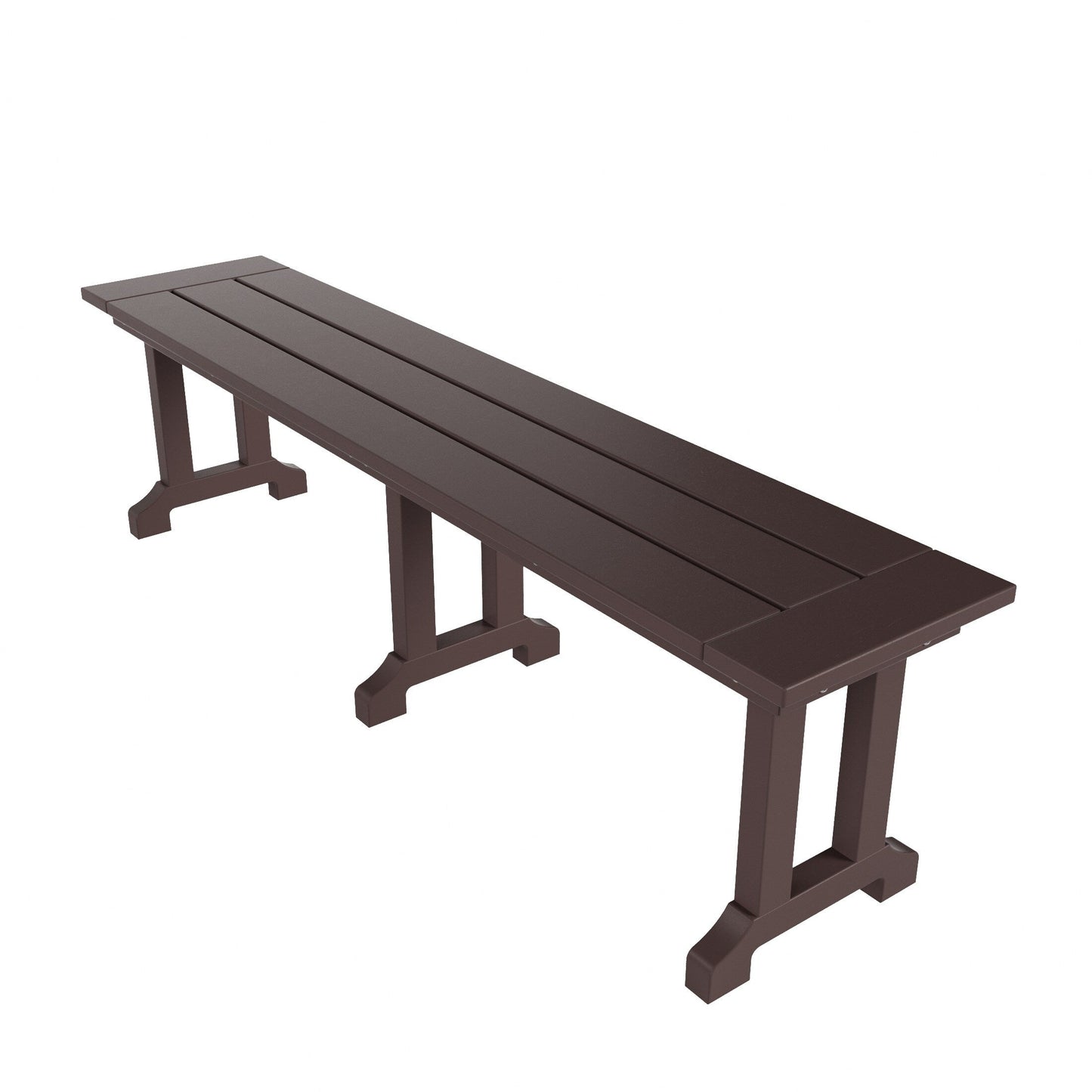 Ensemble de salle à manger d'extérieur Polytrends Laguna en PEHD, toutes saisons, avec table rectangulaire, fauteuils et banc (ensemble de 6 pièces)