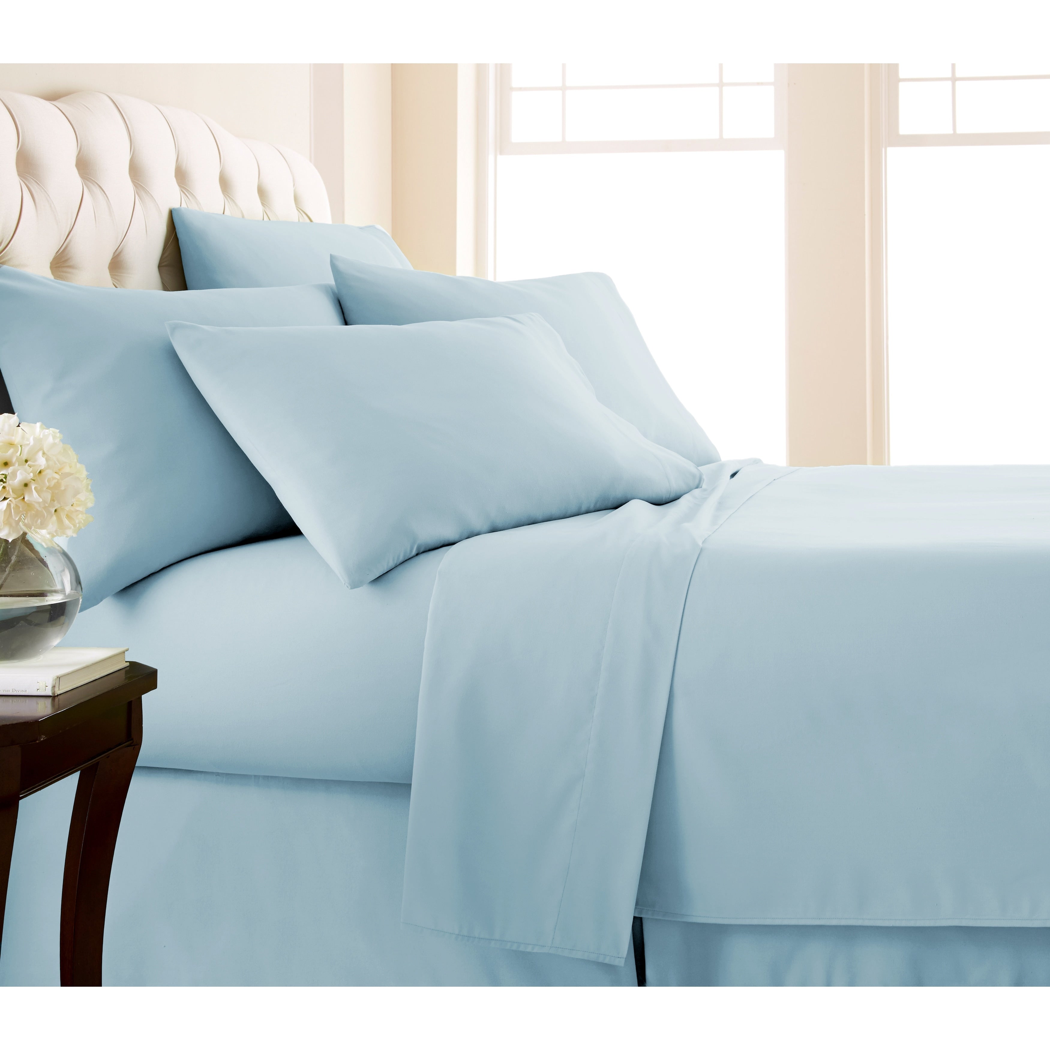 Ensemble de draps ultra-doux 7 pièces pour matelas ajustable Split King