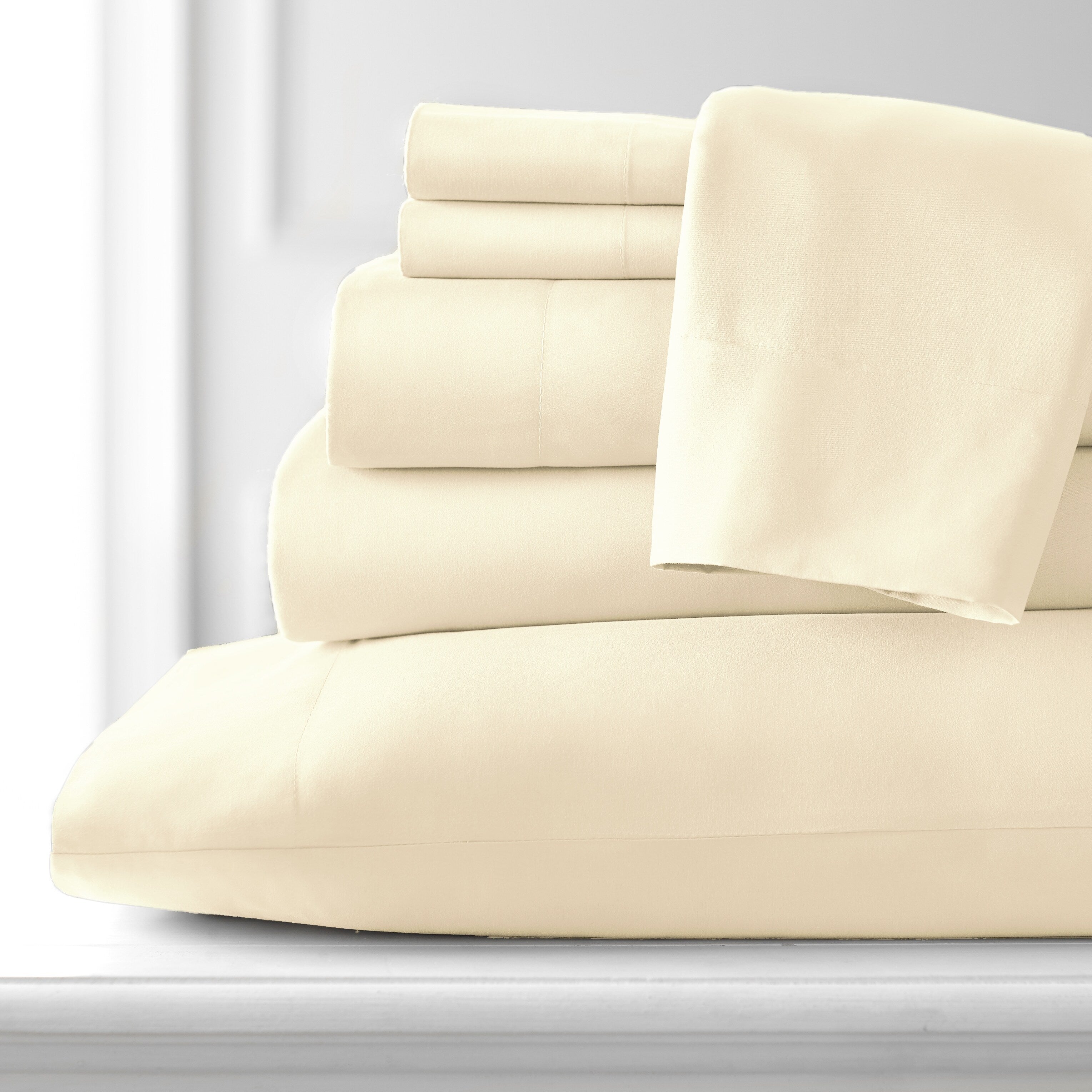 Ensemble de draps ultra-doux 7 pièces pour matelas ajustable Split King