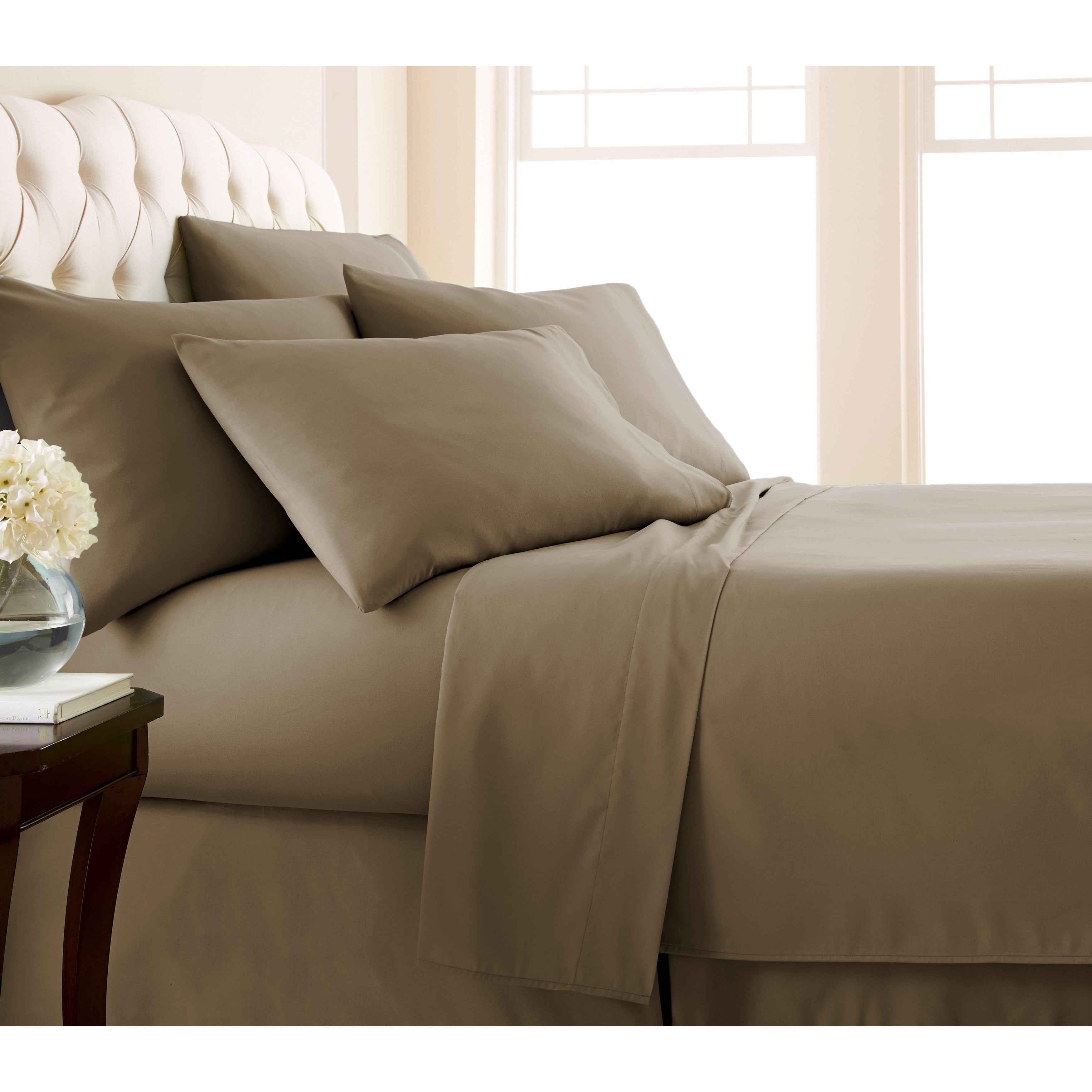 Ensemble de draps ultra-doux 7 pièces pour matelas ajustable Split King