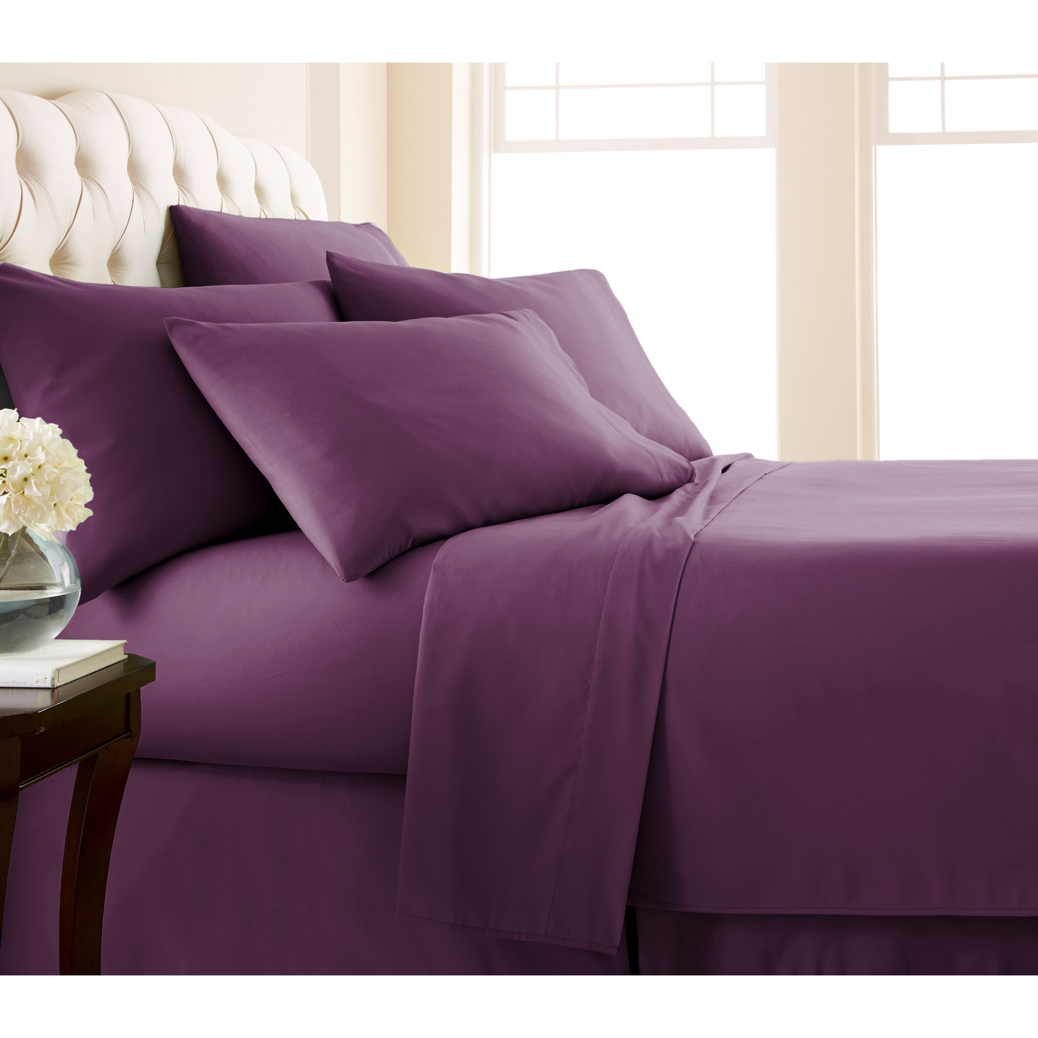 Ensemble de draps ultra-doux 7 pièces pour matelas ajustable Split King