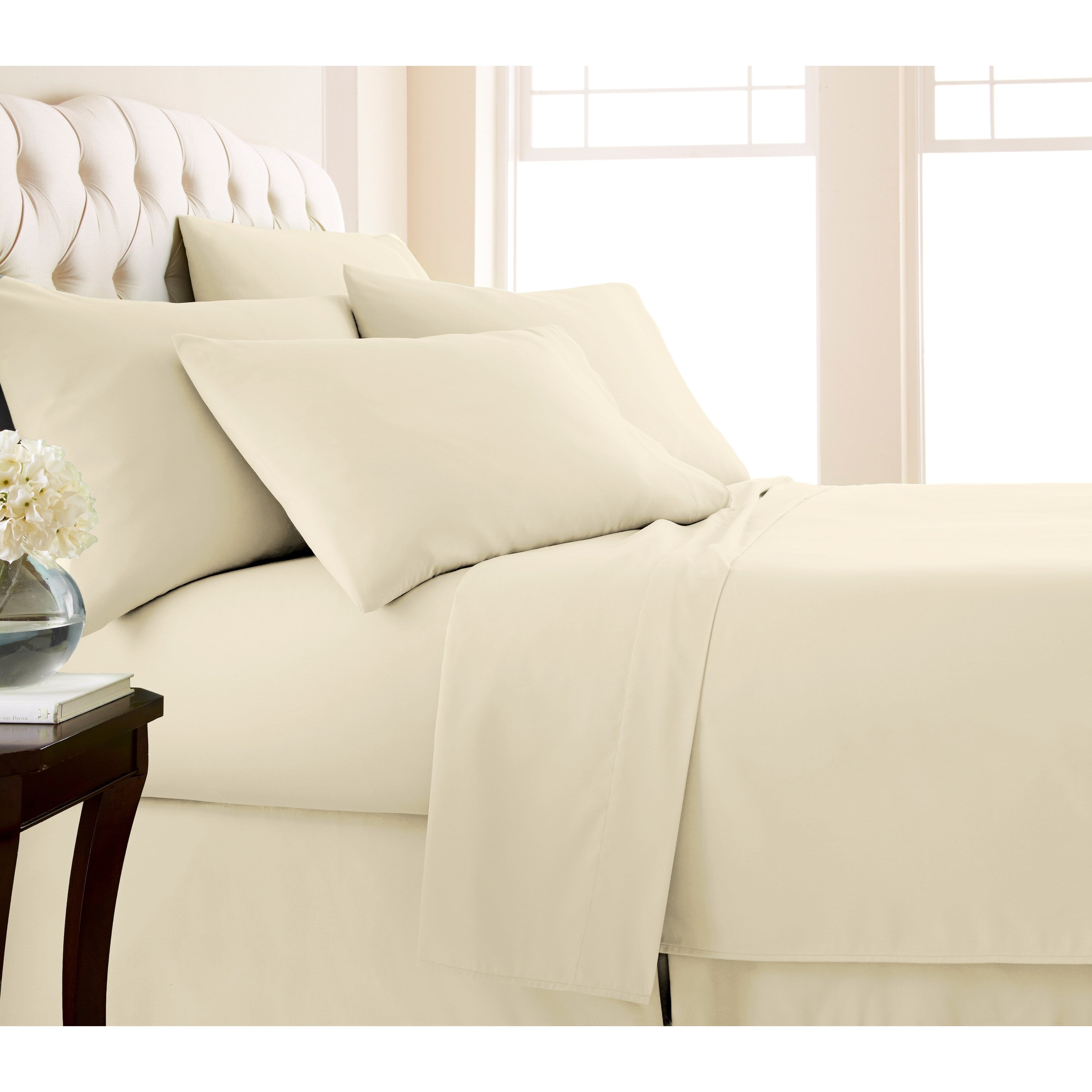 Ensemble de draps ultra-doux 7 pièces pour matelas ajustable Split King
