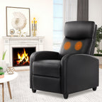 Fauteuil inclinable réglable avec 8 modes de massage et soutien lombaire pour la relaxation et le cinéma maison