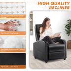 Fauteuil inclinable réglable avec 8 modes de massage et soutien lombaire pour la relaxation et le cinéma maison