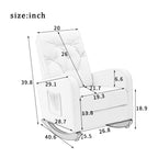 Fauteuil inclinable réglable pour balcon et tatami, dossier haut, pieds en bois massif, poches latérales