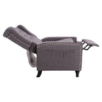Fauteuil inclinable à dossier réglable et à oreilles, fauteuil clouté, grand canapé rembourré